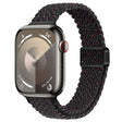For Apple Watch Series 7 41mm Slim Magnetic Buckle Nylon Braided Watch Band(Starlight Black) - free shipping - PMc TechLife - Order now!
