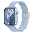 For Apple Watch Series 7 45mm Slim Magnetic Buckle Nylon Braided Watch Band(Light Blue) - free shipping - PMc TechLife - Order now!