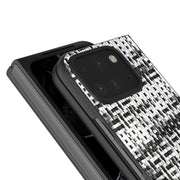 For Google Pixel 9 Pro Fold Black Frame Color Lattice Texture PU Phone Case(Black)