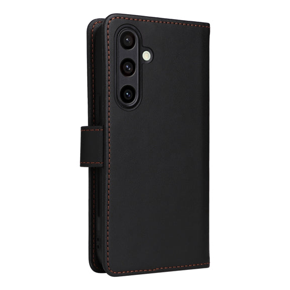 For Samsung Galaxy S24 FE 5G BETOPNICE BN-005 2 in 1 Detachable Imitate Genuine Leather Phone Case(Black)