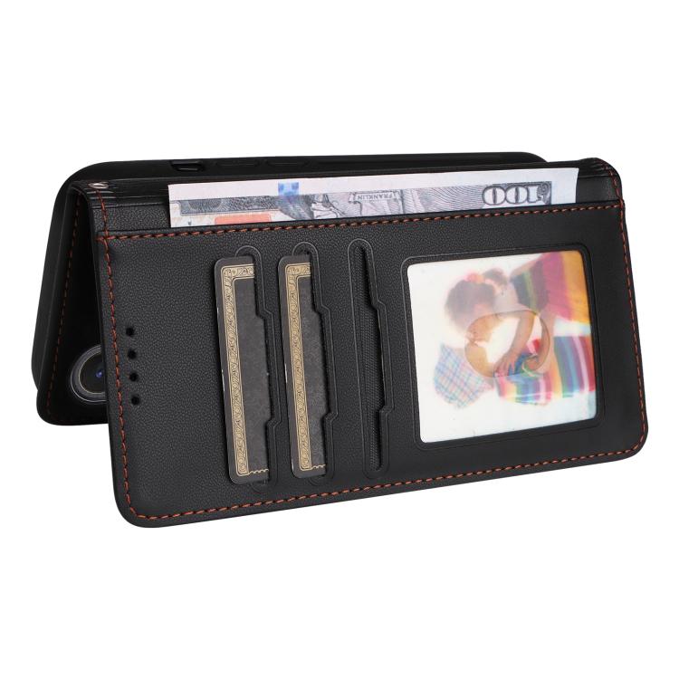 For Samsung Galaxy S25 5G BETOPNICE BN-005 2 in 1 Detachable Imitate Genuine Leather Phone Case(Black)