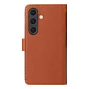 For Samsung Galaxy S25 5G BETOPNICE BN-005 2 in 1 Detachable Imitate Genuine Leather Phone Case(Brown)
