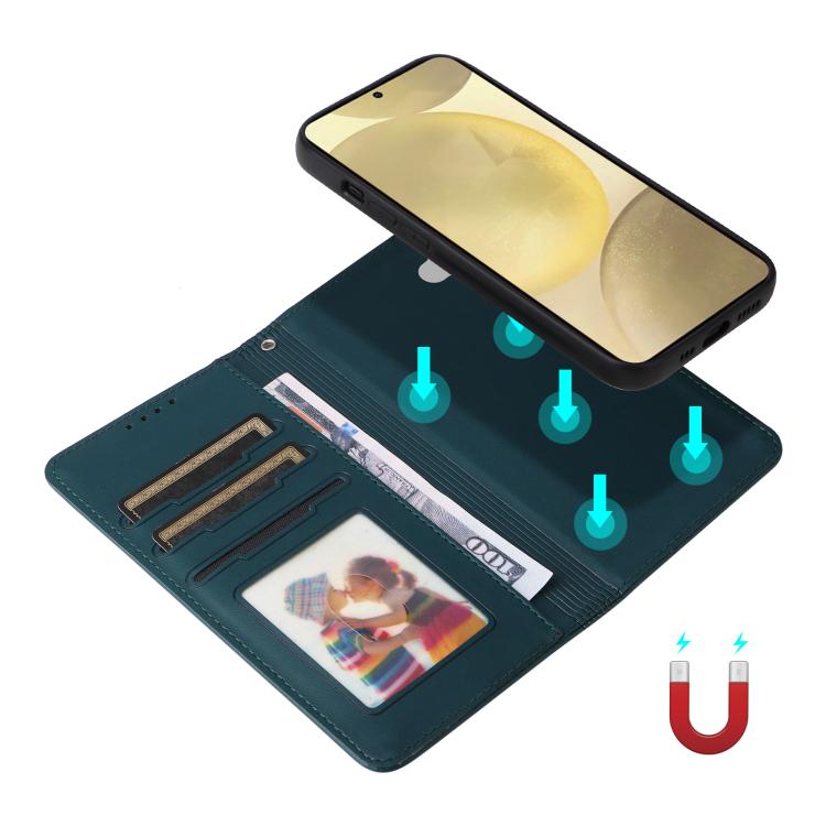 For Samsung Galaxy S25 5G BETOPNICE BN-005 2 in 1 Detachable Imitate Genuine Leather Phone Case(Blue)