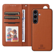 For Samsung Galaxy S25+ 5G BETOPNICE BN-005 2 in 1 Detachable Imitate Genuine Leather Phone Case(Brown)