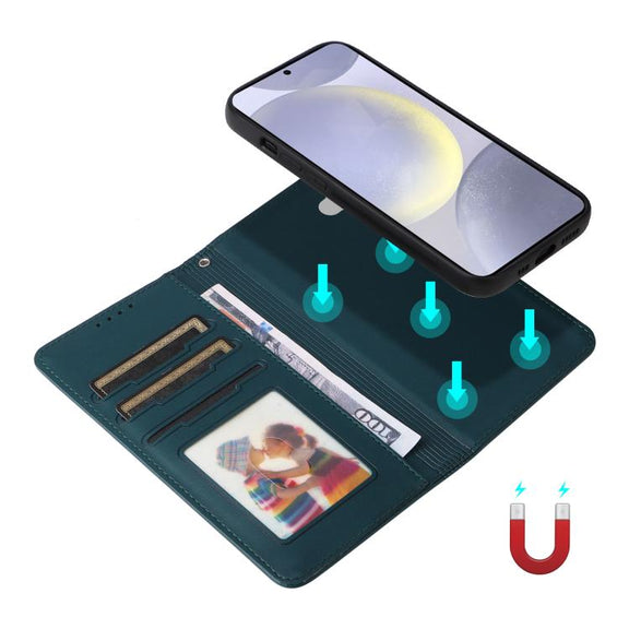 For Samsung Galaxy S25+ 5G BETOPNICE BN-005 2 in 1 Detachable Imitate Genuine Leather Phone Case(Blue)