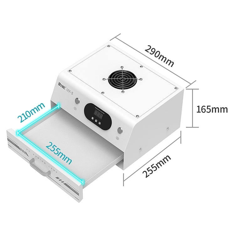 Uyue UV-3 7 inch Phone Timing Intelligent Curing Lamp Mechanic(US Plug)