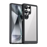 For Samsung Galaxy S25 Ultra 5G Colorful Series Acrylic Hybrid TPU Phone Case(Black)