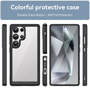 For Samsung Galaxy S25 Ultra 5G Colorful Series Acrylic Hybrid TPU Phone Case(Black)
