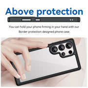 For Samsung Galaxy S25 Ultra 5G Colorful Series Acrylic Hybrid TPU Phone Case(Black)