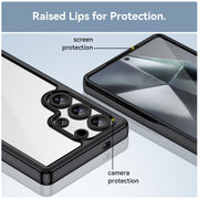 For Samsung Galaxy S25 Ultra 5G Colorful Series Acrylic Hybrid TPU Phone Case(Black)