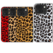 For Google Pixel 9 Pro Fold Black Frame Leopard Full Coverage Phone Case(Golden Leopard)