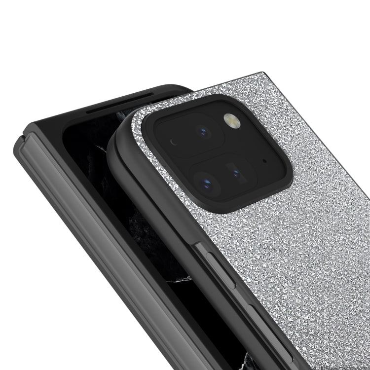 For Google Pixel 9 Pro Fold Diamond Frame Edge Full Coverage Phone Case(Jewel Silver)