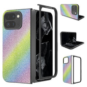 For Google Pixel 9 Pro Fold Diamond Frame Edge Full Coverage Phone Case(Rainbow Diamond)