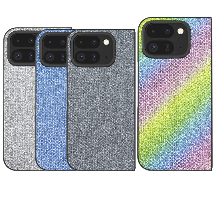For Google Pixel 9 Pro Fold Diamond Frame Edge Full Coverage Phone Case(Rainbow Diamond)