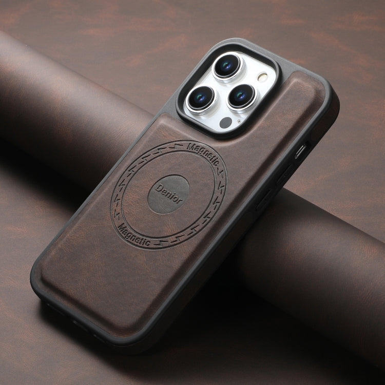 For iPhone 16 Denior A13 Skin Feel MagSafe Phone Case(Brown)