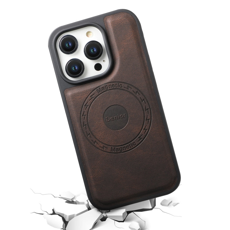 For iPhone 16 Denior A13 Skin Feel MagSafe Phone Case(Brown)
