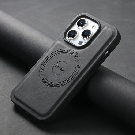 For iPhone 16 Denior A13 Skin Feel MagSafe Phone Case(Black)