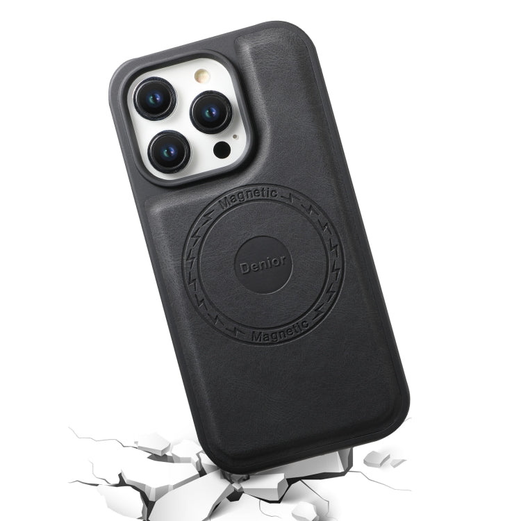 For iPhone 16 Denior A13 Skin Feel MagSafe Phone Case(Black)