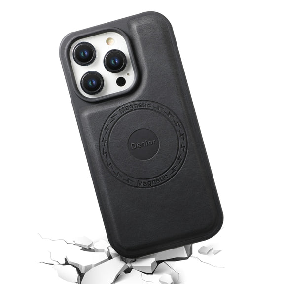 For iPhone 16 Pro Max Denior A13 Skin Feel MagSafe Phone Case(Black)