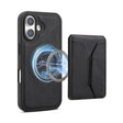 For iPhone 16 Denior D17 Skin Feel MagSafe Detachable Card Slot Phone Case(Black) - iPhone 16 Cases by Denior | Online Shopping South Africa | PMC TechLife | Buy Now Pay Later Mobicred