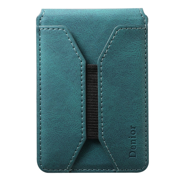 Denior V11 VV MagSafe Magnetic Phone PU Card Sleeve(Blue)