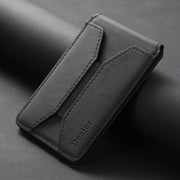 Denior V11 VV MagSafe Magnetic Phone PU Card Sleeve(Black)
