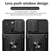 For iPhone 16 Pro Sliding Camshield TPU+PC Phone Case with Card Slot(White)