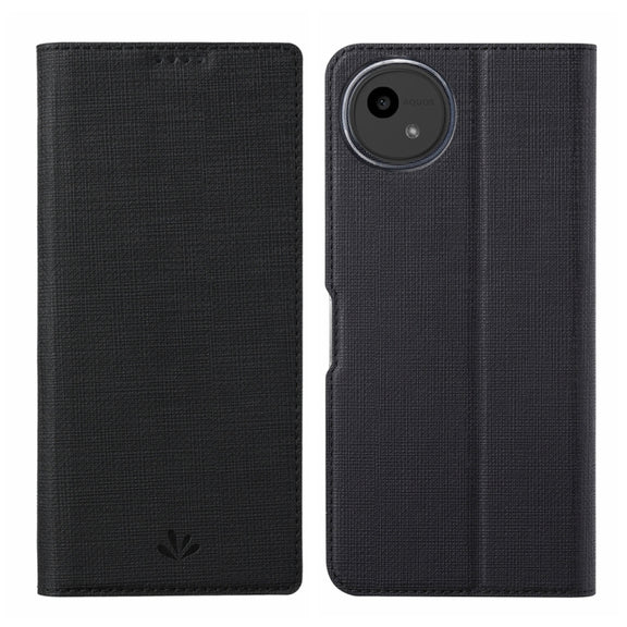 For Sharp Aquos Wish4 ViLi DMX Series TPU + PU Leather Magnetic Phone Case(Black)