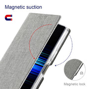 For Sharp Aquos Wish4 ViLi DMX Series TPU + PU Leather Magnetic Phone Case(Grey)