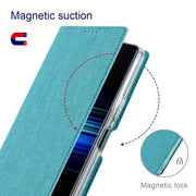 For Sharp Aquos Wish4 ViLi DMX Series TPU + PU Leather Magnetic Phone Case(Blue)