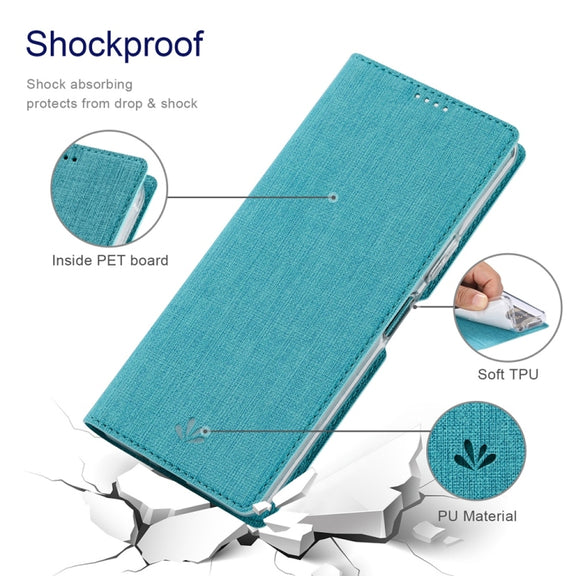 For Sharp Aquos Wish4 ViLi DMX Series TPU + PU Leather Magnetic Phone Case(Blue)