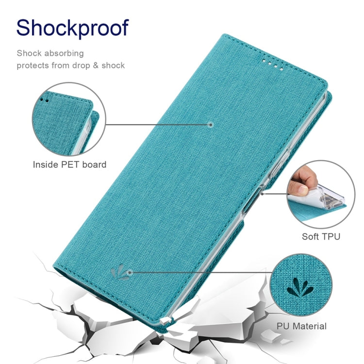 For Sharp Aquos Wish4 ViLi DMX Series TPU + PU Leather Magnetic Phone Case(Blue)