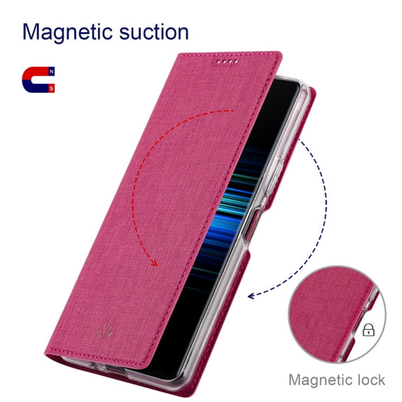 For Sharp Aquos Wish4 ViLi DMX Series TPU + PU Leather Magnetic Phone Case(Rose Red)