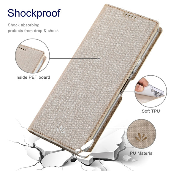 For Sharp Aquos Wish4 ViLi DMX Series TPU + PU Leather Magnetic Phone Case(Gold)