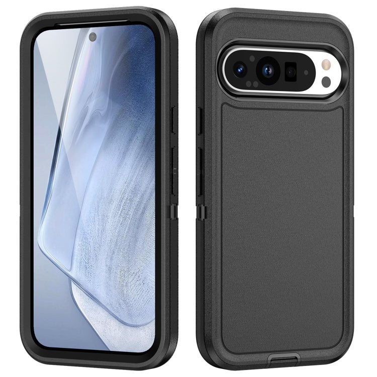 For Google Pixel 9 Pro Life Water-resistant Rugged PC + Silicone Phone Case(Black)