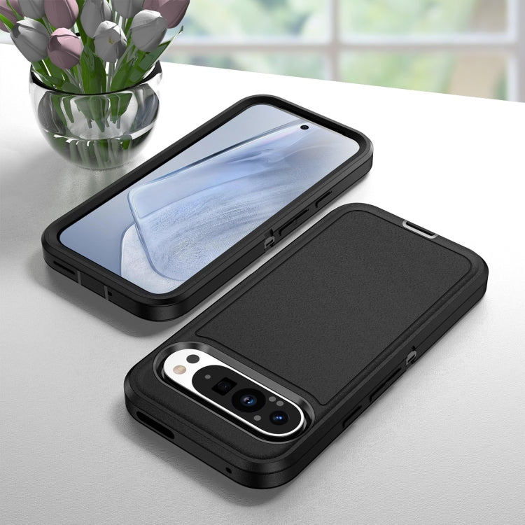 For Google Pixel 9 Pro Life Water-resistant Rugged PC + Silicone Phone Case(Black)