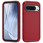 For Google Pixel 9 Pro Life Water-resistant Rugged PC + Silicone Phone Case(Red + Black)
