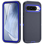 For Google Pixel 9 Pro Life Water-resistant Rugged PC + Silicone Phone Case(Dark Blue + Royal Blue)