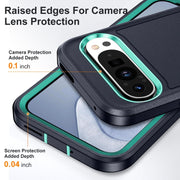 For Google Pixel 9 Pro Life Water-resistant Rugged PC + Silicone Phone Case(Dark Blue + Light Blue)