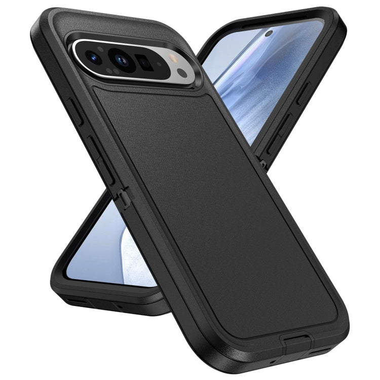 For Google Pixel 9 Life Water-resistant Rugged PC + Silicone Phone Case(Black)