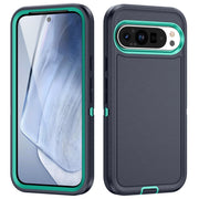 For Google Pixel 9 Life Water-resistant Rugged PC + Silicone Phone Case(Dark Blue + Light Blue)