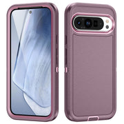 For Google Pixel 9 Life Water-resistant Rugged PC + Silicone Phone Case(Purple + Pink)