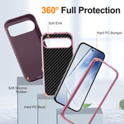 For Google Pixel 9 Life Water-resistant Rugged PC + Silicone Phone Case(Purple + Pink)