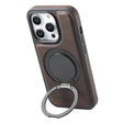 For iPhone 16 Pro Max Denior A14 Skin Feel Rotating Holder MagSafe Phone Case(Brown) - iPhone 16 Pro Max Cases by Denior | Online Shopping South Africa | PMC TechLife | Buy Now Pay Later Mobicred