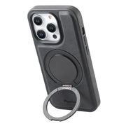For iPhone 16 Pro Max Denior A14 Skin Feel Rotating Holder MagSafe Phone Case(Black)