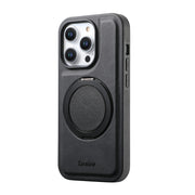 For iPhone 16 Pro Max Denior A14 Skin Feel Rotating Holder MagSafe Phone Case(Black)