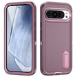 For Google Pixel 9 Pro Rugged PC + Silicone Phone Case with Holder(Purple+Pink) - Google Cases by PMC TechLife | Online Shopping South Africa | PMC TechLife | Buy Now Pay Later Mobicred