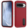 For Google Pixel 9 Rugged PC + Silicone Phone Case with Holder(Red+Black) - free shipping - PMC TechLife - Order now!