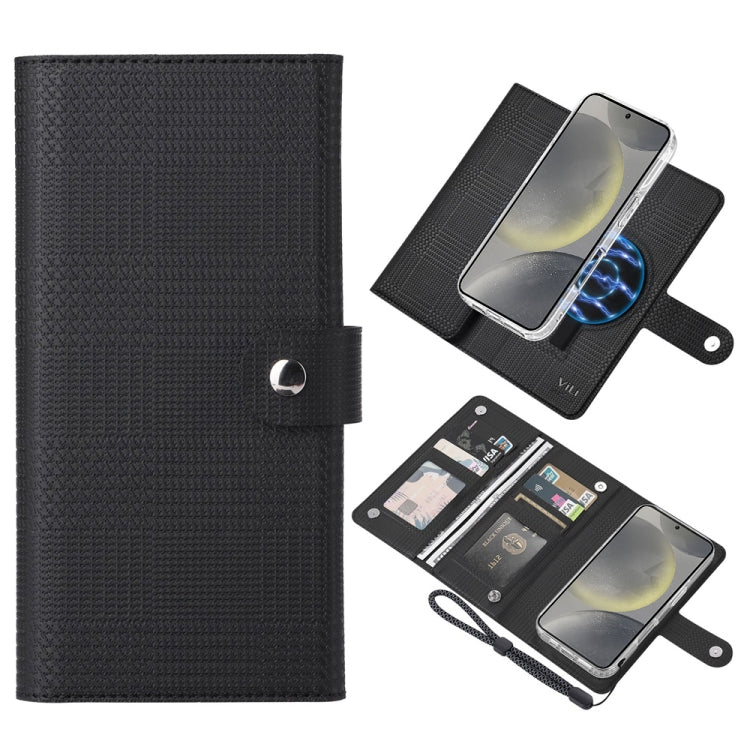 For Samsung Galaxy S24+ 5G ViLi GHA-C Series RFID MagSafe Magnetic Flip Leather Phone Case(Black)