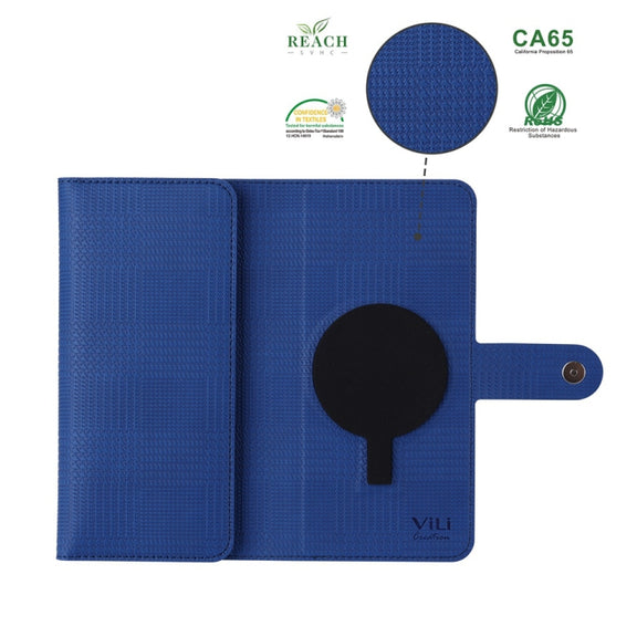 For Samsung Galaxy S24+ 5G ViLi GHA-C Series RFID MagSafe Magnetic Flip Leather Phone Case(Blue)